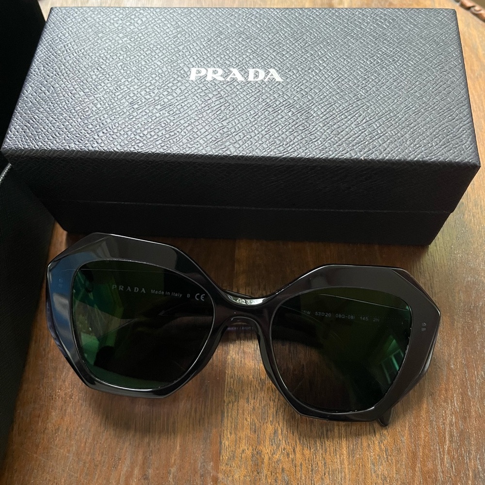 Prada Navy Geometric Sunglasses - Picture 6 of 6